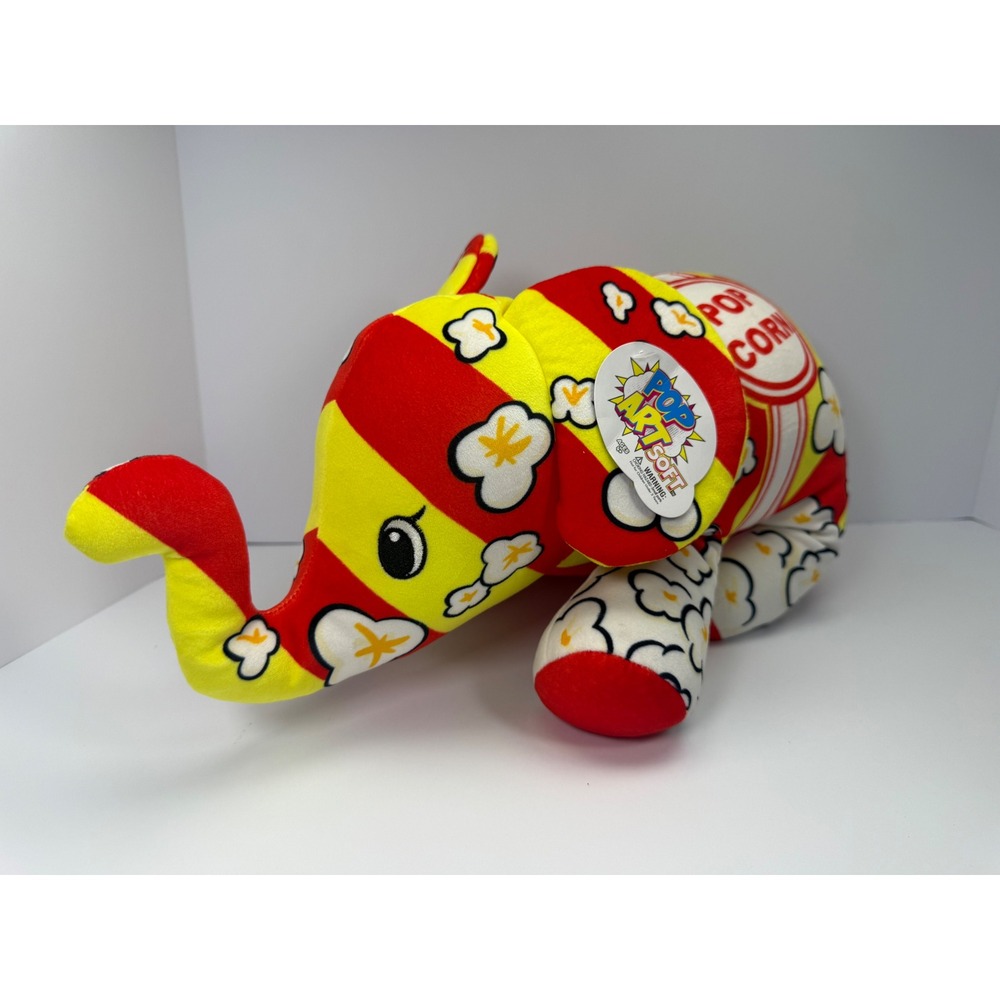 Pop Art Soft Cornelius Elephant Plush Red Yellow Popcorn Squishy Toy E1008 NWT